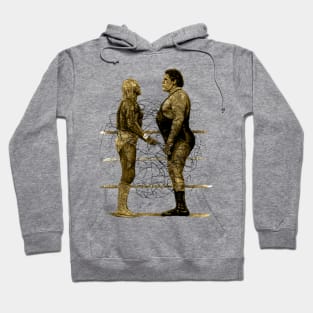 Andre the Giant vs Hulk Hogan Pencilart Hoodie